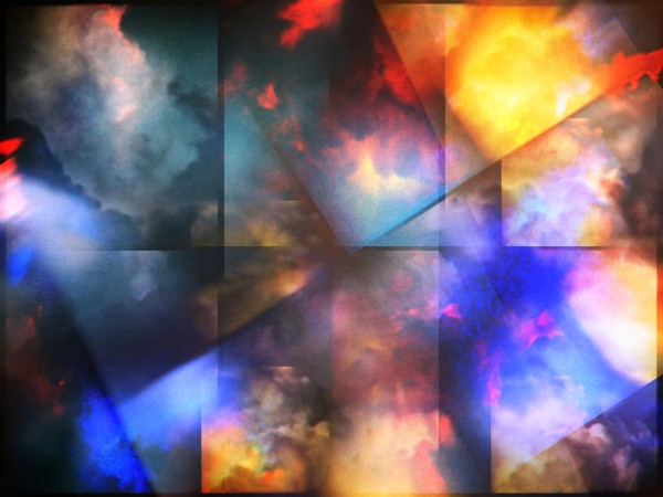 Colorful abstract clouds Print