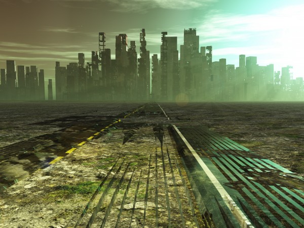 Post-apocalyptic city Print