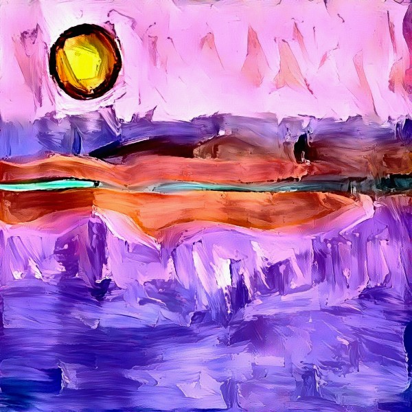 Abstract  Sunset Print