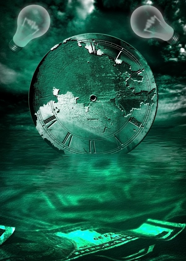 Currency and Clock Idea Print