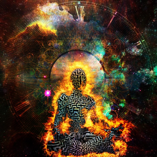 Flaming Meditation Print