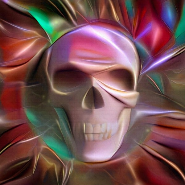 Glowing Skull Print