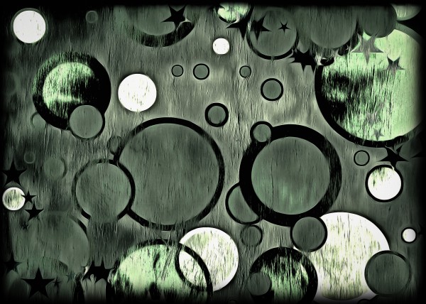 Green Color Abstract Print