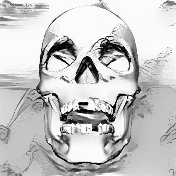 Human Skull Print