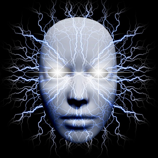Lightning Mask Print