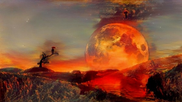 Red Moon Print