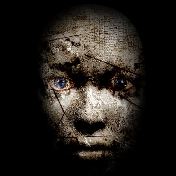Scary Human Face Print