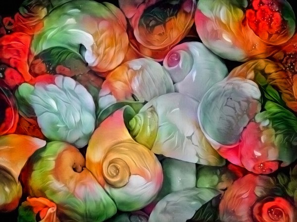 Seashell Colorful Pattern Print