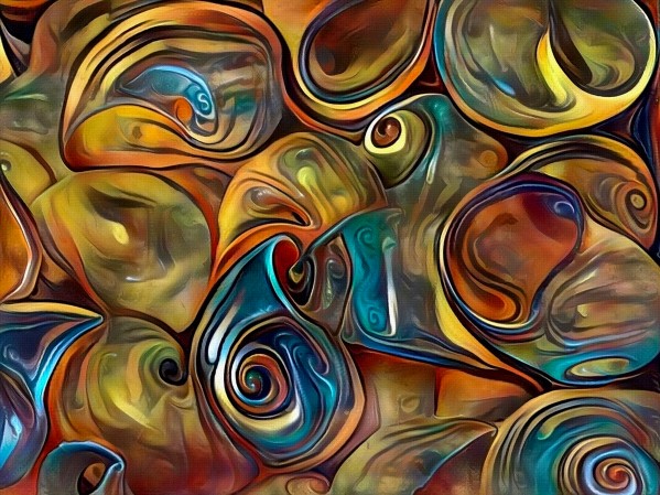 Seashell Colorful Pattern Print