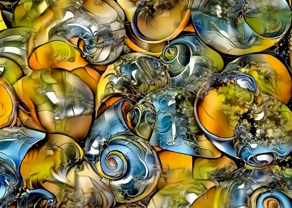 Colorful Seashell Pattern Print