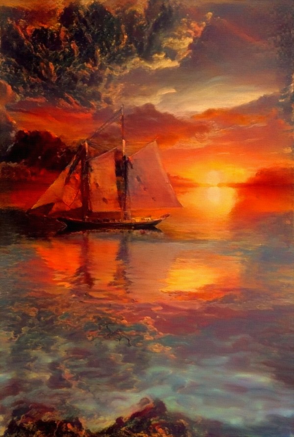 Sunset Sailing Imprimer