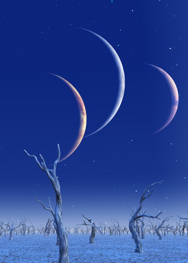 Three Planets Rise Print