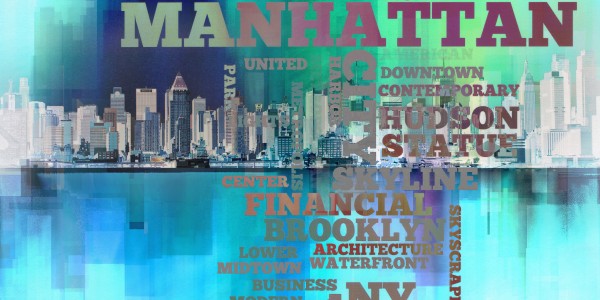 Manhattan harbor Print