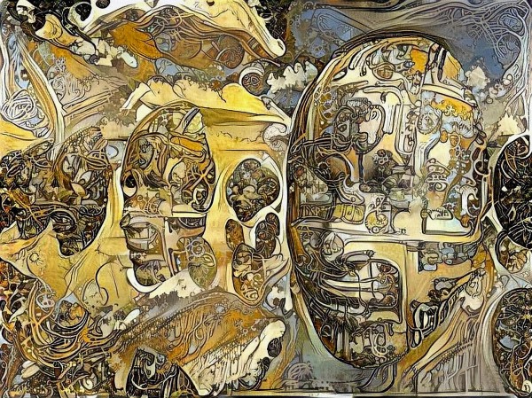 Surreal Faces Print