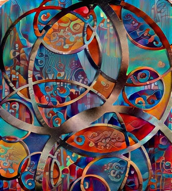 Circular Abstract Composition Print