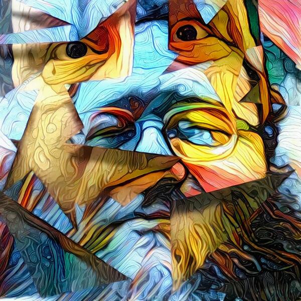 Mens Faces Print