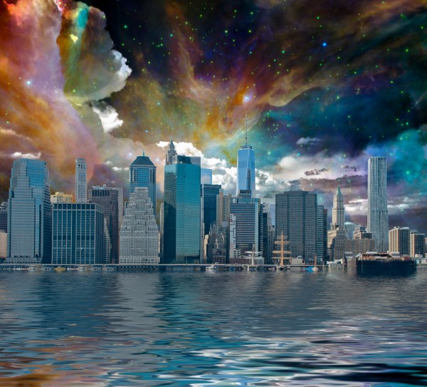 Futuristic Manhattan Print