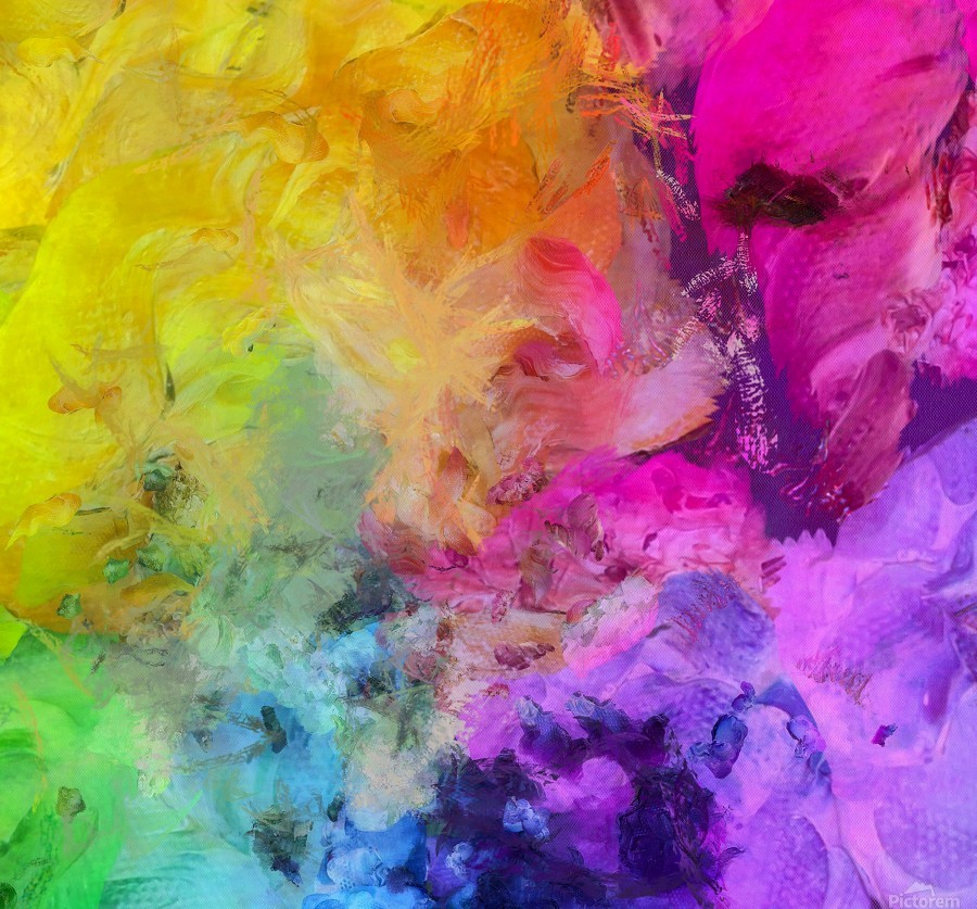 Bright Colorful Abstract Painting by Bruce Rolff Wall Art