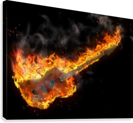 Burning Bass Canvas Print