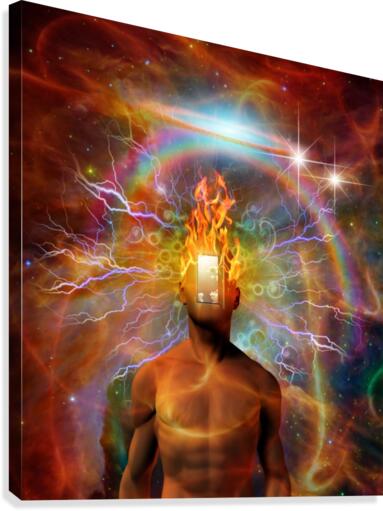 Burning mind Canvas Print