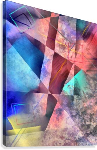 Angular Colorful Abstract Painting Canvas Print