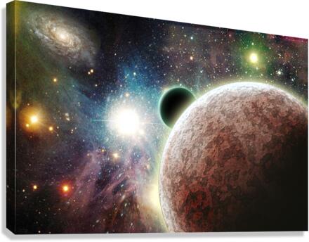 Planets in space Canvas Print