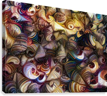 Seashell Colorful Pattern Canvas Print