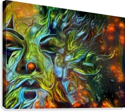 Abstract Man Face Canvas Print