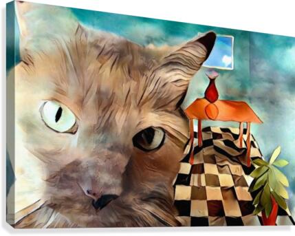 Beige Cat Canvas Print