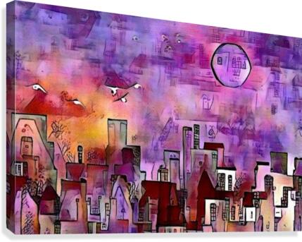 Midnight Town Canvas Print