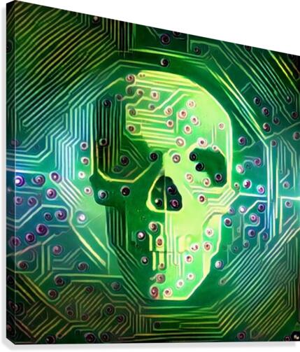 Digital Skull Canvas Print