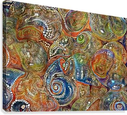 Mosaic Seashells Canvas Print