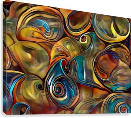 Seashell Colorful Pattern Canvas Print