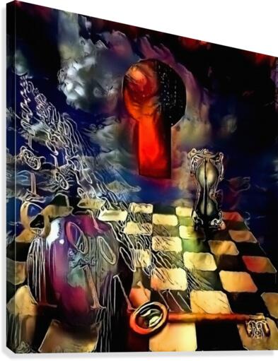 Binary Code and Key Canvas Print