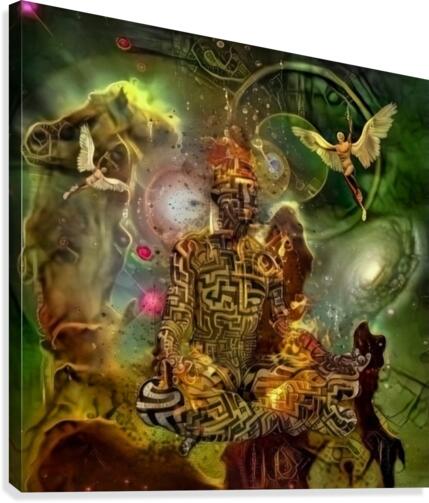 Flaming Meditation Canvas Print
