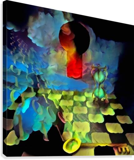 Binary Code and Key Canvas Print