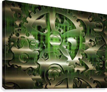 Binary Machine Canvas Print
