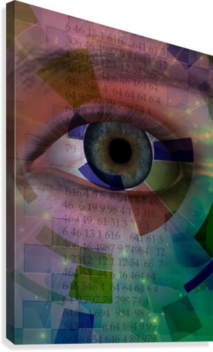 Eye with Numerical Sequence Canvas Print