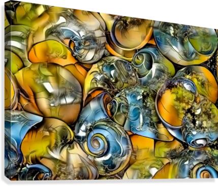 Colorful Seashell Pattern Canvas Print