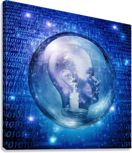 Light Bulb Head Canvas Print