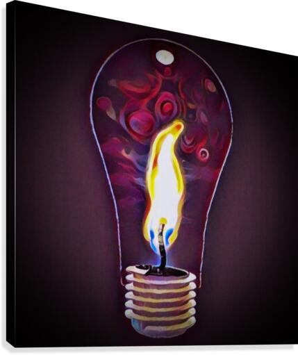 Burning Candle Canvas Print