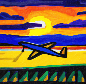 Runway at Sunset