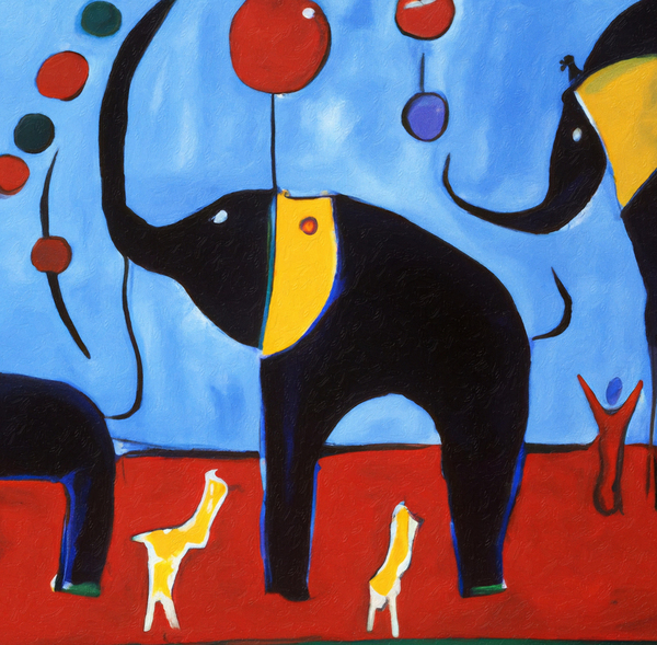 Circus Elephants Print