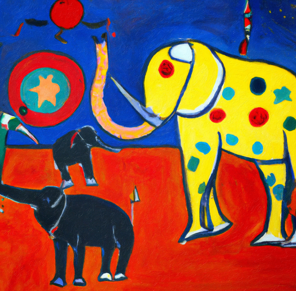 Circus Elephants II by aiddia