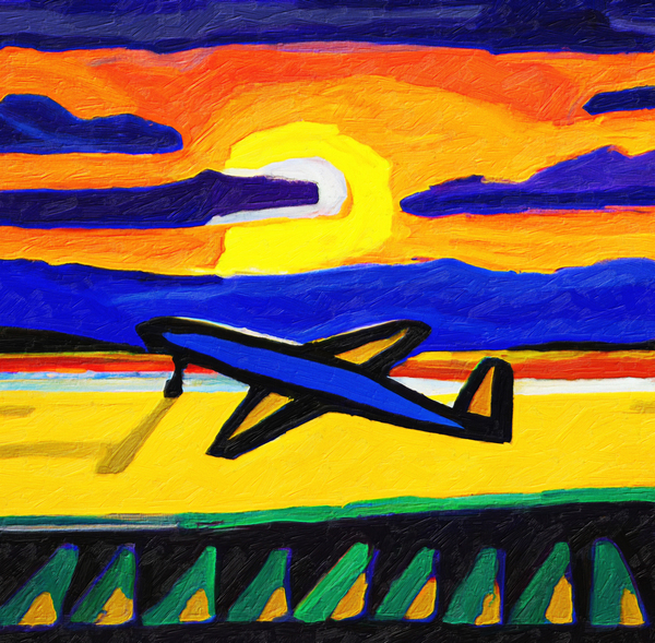 Runway at Sunset by aiddia