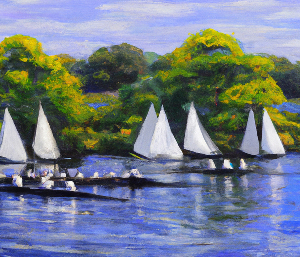 Springtime on the Charles Print