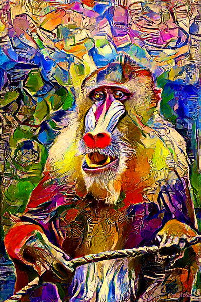Electric Monkey Print