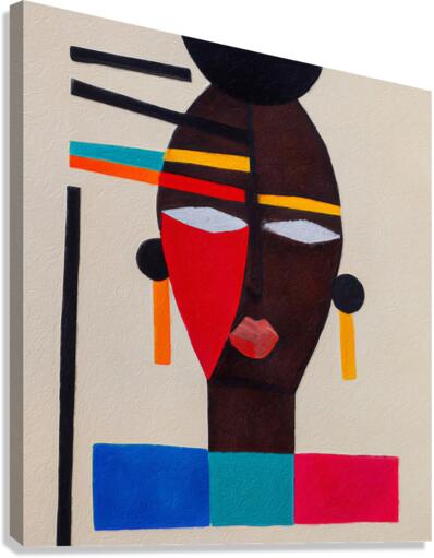Lines Make a Face Canvas Print