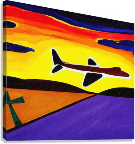 Sunset Takeoff Canvas Print