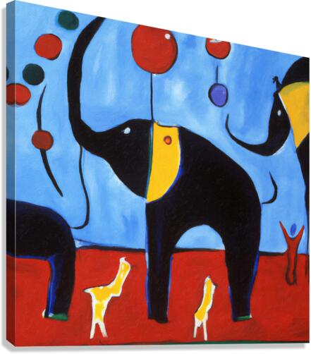 Circus Elephants Canvas Print